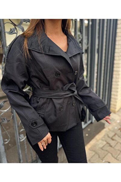 SerSu style Yeni Sezon Kısa Trençkot Ceket