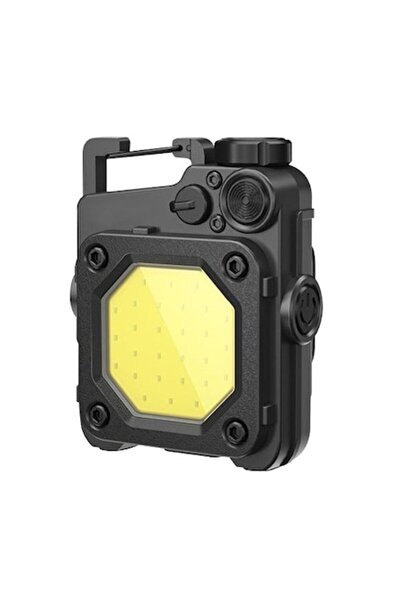 GOLD MARKET Lanterna Mini de Buzunar Tip Breloc, USB Type C, Multifunctionala, Lumina Puternica, 6.1 cm x 5 cm x