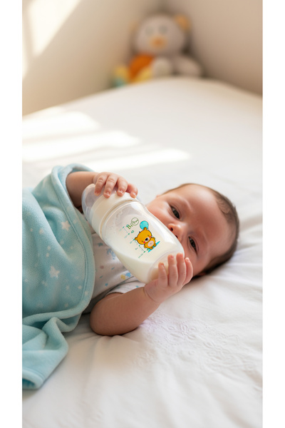 BiTree Baby Bitree 803 Mavi Geniş ağızlı PP biberon 150 CC 0-6 Ay