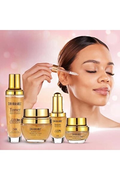 DR.RASHEL Ser anti-îmbătrânire cu aur de 24K, Ser cu strălucire și anti-îmbătrânire - 100ml
