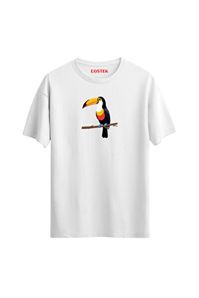 Açık Garaj Тениска с тропически тукан, мъжка тениска, дамска тениска, унисекс тениска