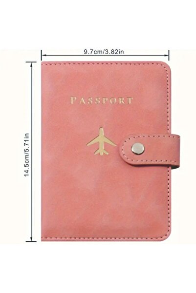 Dgt Luxury Passport Cover, Snap Closure, Vegan Leather, Travel Wallet, Practical Use