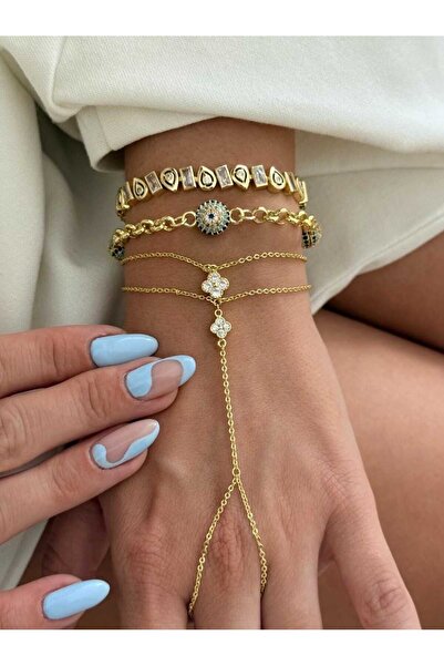 Bubbleatelier Çelik yonca minimal şahmeran bileklik