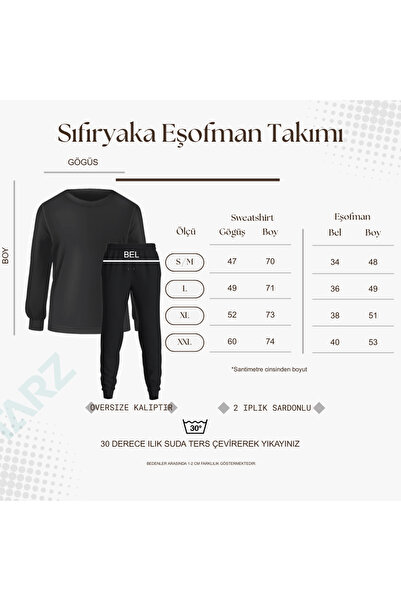 uyguntarz Unisex Los Angeles Baskılı Oversize Bisiklet Yaka Sweatshirt 2'li Eşofman Takımı