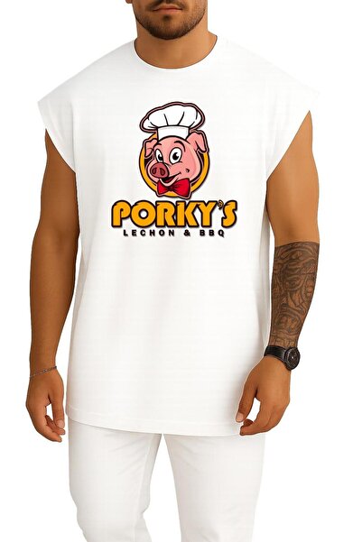 Bahriyeli Collection oversized Μπλουζάκι με σχέδιο χοιρινό στήθος Porky's Lechon Barbecue