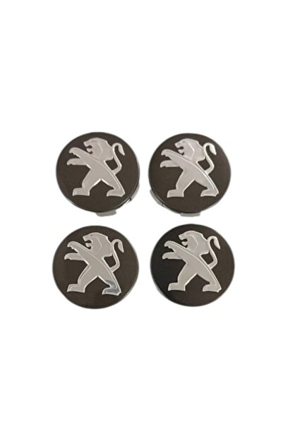 Universal Set 4 capace jante Peugeot, gri, 60mm pentru jante aliaj