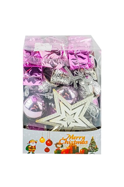 OEM Christmas Tree Ornaments, Purple, 34 pcs/set