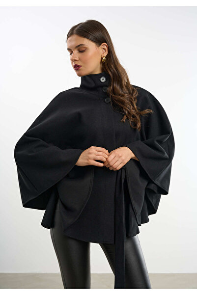 LOKADI Γυναικείο κασετίνι από ύφασμα με κουμπιά και ζώνη πανσόκα