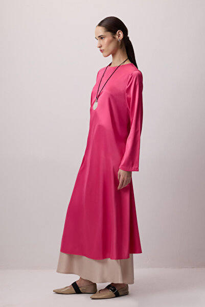Touché Privé Long Satin Tunic with Binding Details