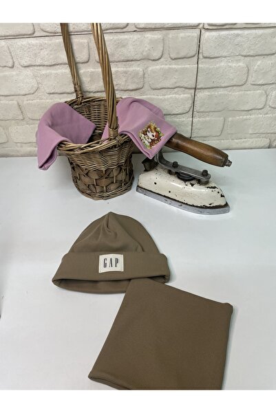 EGE DESIGN طقم قلنسوة قطنية ريبانا مع غطاء للرقبة للشتاء مقاس 5/6