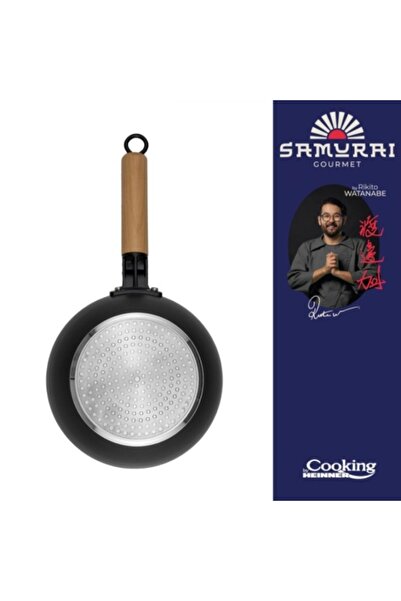 Heinner Professional Wok Pan with lid, size 20 x 7 cm, non-stick coating, by Chef Rikito Watanabe
