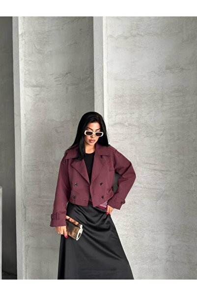 Ekim Store معطف قصير بأزرار مزدوجة