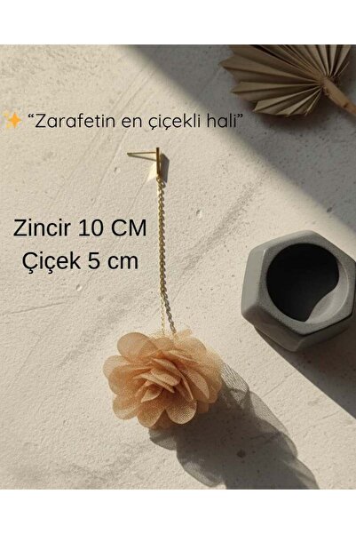 Melien New Steel Chain Exquisite Lace Fabric Flower Earrings Gold-Silver Long Dangle Evening Daily Jewelry