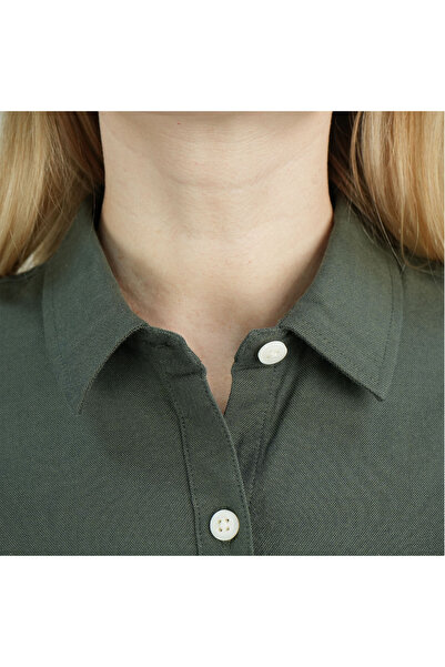 Giordano Women's Cotton Oxford Slim fit Shirt with Lion Embroidery