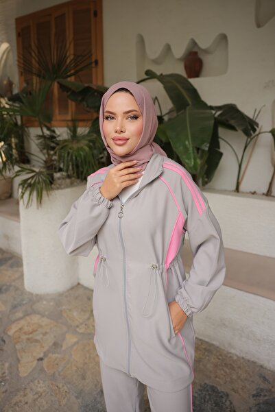 MİMİ Luxury Wear Σετ αθλητικής φόρμας Hijab με φερμουάρ στο κάτω μέρος και στο επάνω μέρος