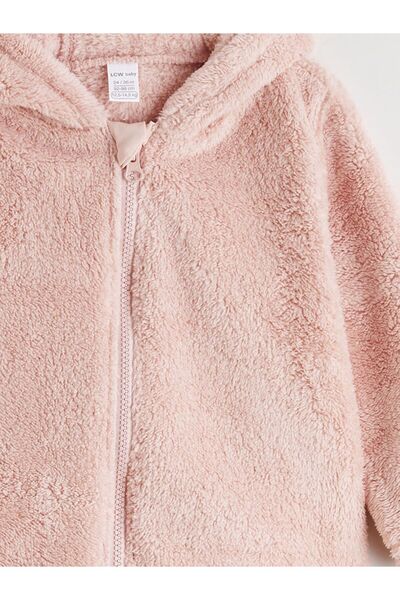 LC Waikiki Lcw Baby Hooded Plush Girl's Coat