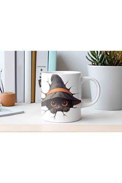 Beramussa كوب على شكل قطة ثلاثية الأبعاد للهالوين - كوب مرح ثلاثي الأبعاد على...