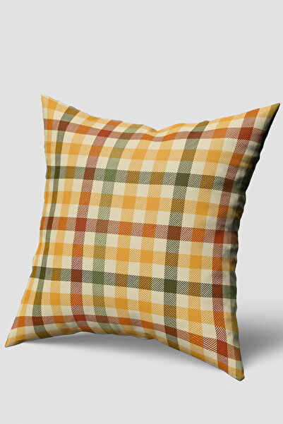 EsnafAli Κάλυμμα μαξιλαριού με καρό σχέδιο φθινοπωρινό πολύχρωμο