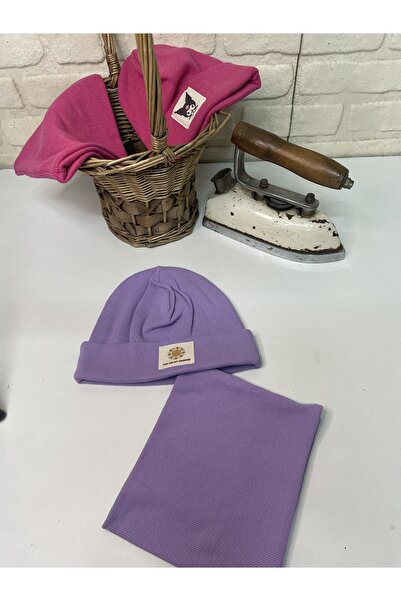 EGE DESIGN طقم قلنسوة قطنية من ريبانا مع غطاء للرقبة للشتاء لعمر 4-5 سنوات