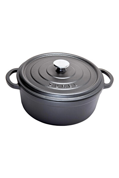 Sürel 32 cm Yuvarlak Tencere Mat Siyah