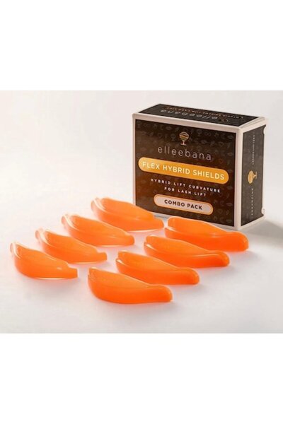 Elleebana Bigudiuri laminare gene Flex Hybrid Shields, 4 perechi, din silicon...