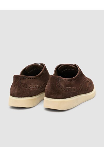 Cabani 100% Genuine Leather Suede Brown Men's Casual Shoes