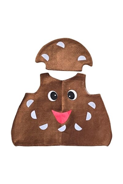 MASHASHOP Costum pentru copii, Ciuperca, maro, 3 ani - 7 ani