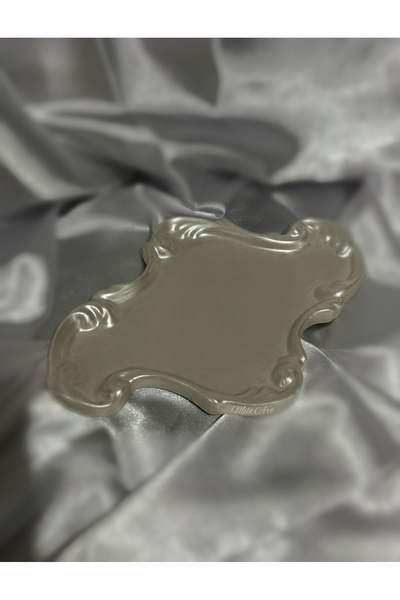 Milo Art El Yapımı Siyah Dekoratif Tepsi Sunumluk Altlık Takı Tabağı Organize...