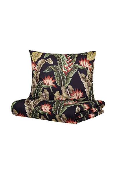 Other Bedding | BELAGA | microfiber black with leaves and flowers | 220x200 + 2*70x80 cm | 989111