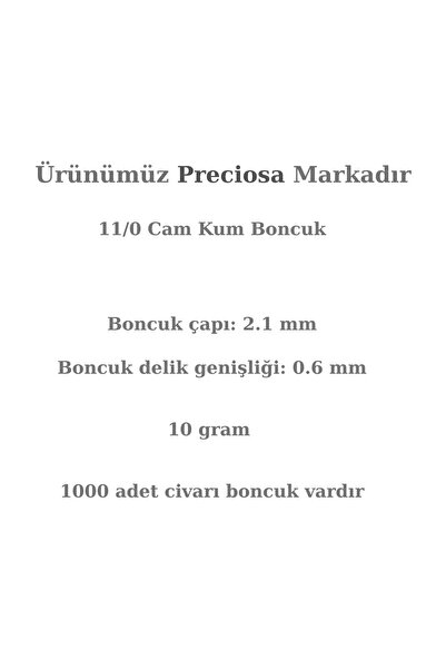 Bi hızlı Preciosa 11/0 Cam Kum Boncuk, Çek Boncuğu, Cezaevi Boncuğu, Çap: 2.1 mm, 10 gram Siyah