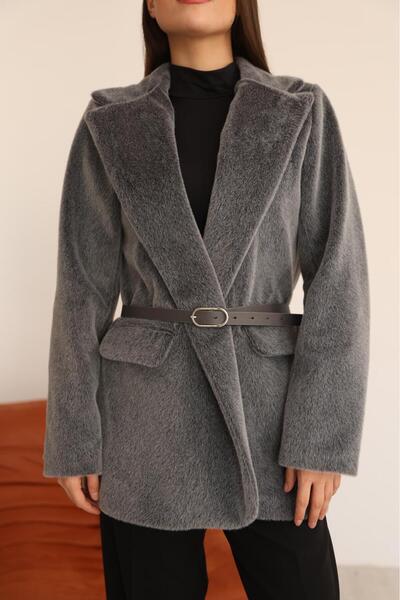 Leo Ferre Leo Ferer Women's Fox Oversize Belted Jacket