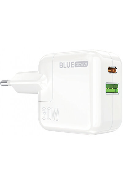 OEM Blue Power Bc111a Τροφοδοτικό, 30W, 3A, 1 X USB-A - 1 X USB-C, Λευκό