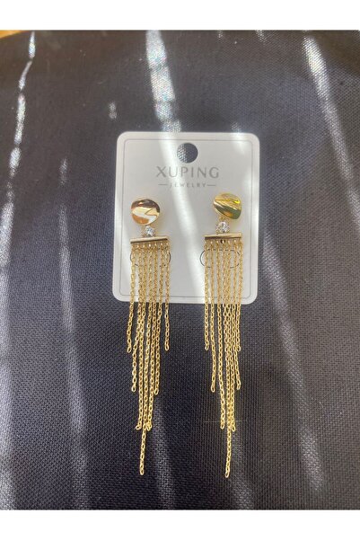 XUPING JEWELRY ÇELİK KÜPE TAŞLI SARKIK ZİNCİR