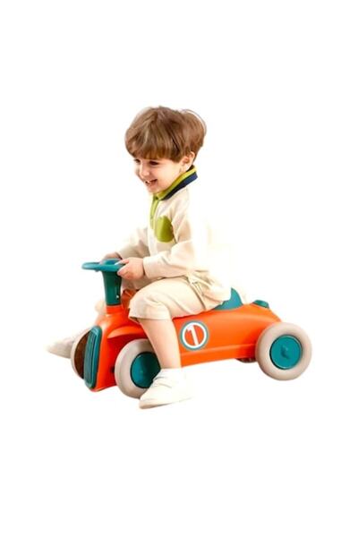 GOLD MARKET Masinuta cu volan Ride-On, Anti-Rasturnare, Lumini si Sunet, Clax...