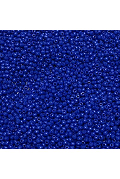 Bi hızlı Preciosa 11/0 Cam Kum Boncuk, Çek Boncuğu, Cezaevi Boncuğu, Çap: 2.1 mm, 10 gram Sax Mavi