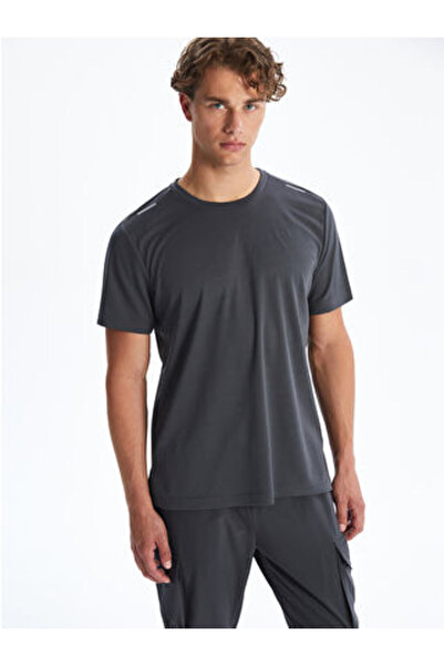 LC Waikiki Gray Crew Neck Short Sleeve Men's Sports T-Shirt