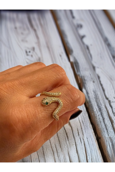 Bo Takı ve Aksesuar خاتم قابل للتعديل مطلي بالزركون