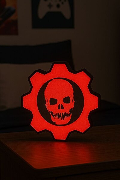 MEK Gears of War Tasarımlı Gece Lambası Dekoratif Aydınlatma (23x23cm)