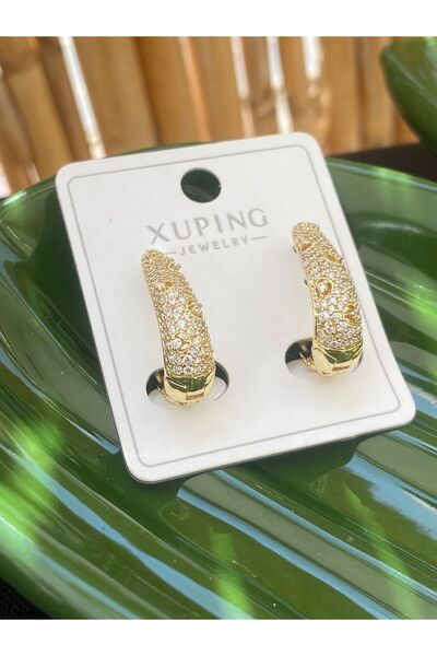 XUPING JEWELRY ÇELİK KÜPE TAŞLI DİŞ MODEL