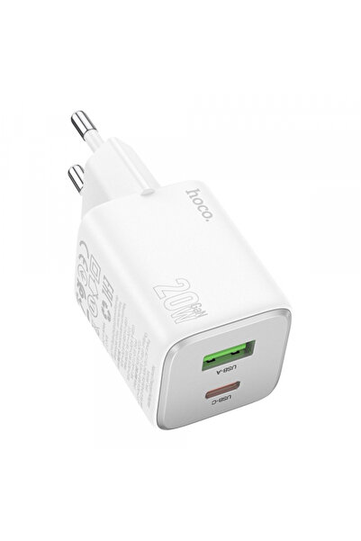 OEM HOCO N41 Τροφοδοτικό, 20W, 3A, 1 Θύρα USB-A - 1 Θύρα USB-C, Λευκό