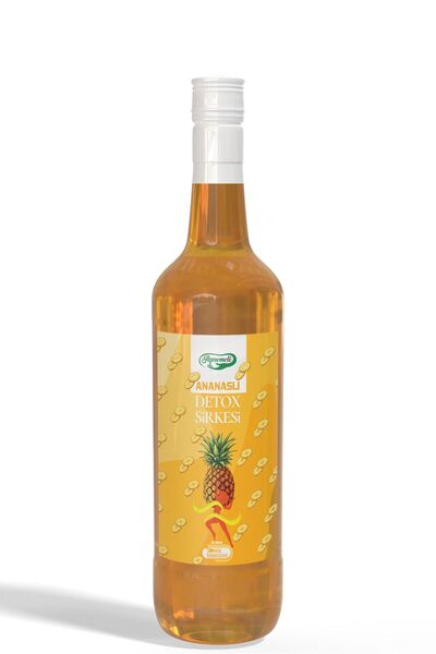 Annemeli Detox Mix Ananas Sirkesi 500 ml – 12 Bitkisel İçerikli Özel Karışım Sirke - Doğal Fermantasyon