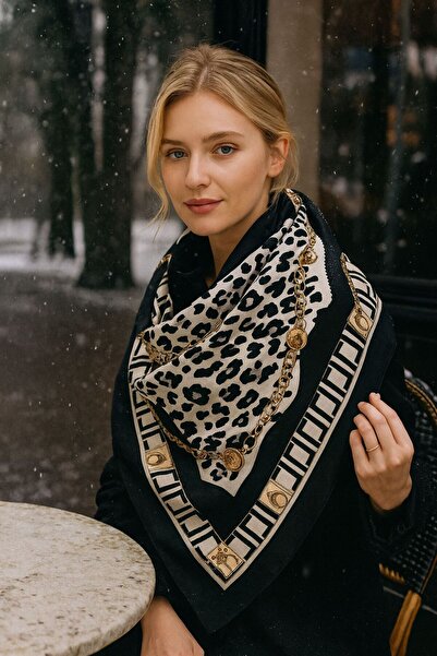 FELLMENS FLR11 Desenli Kadın Fular 90x90 cm