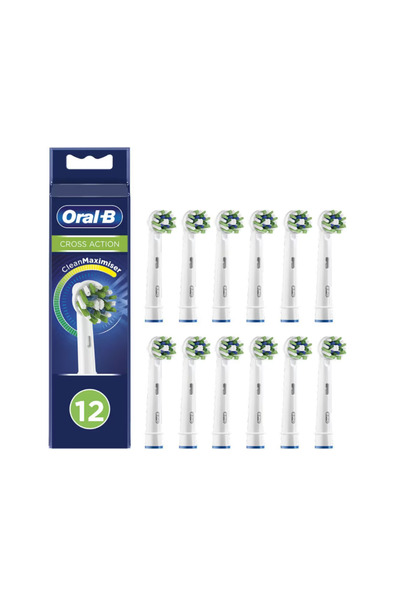Oral-B Rezerve periuta de dinti electrica Cross Action, Tehnologie CleanMaximiser, 12 buc