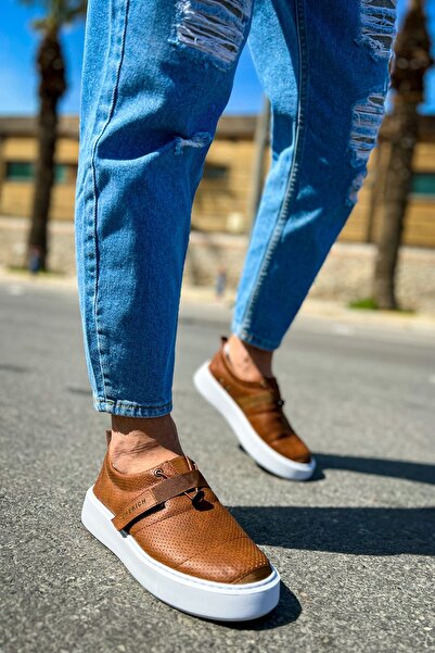 Zerenyus Dobeny Velcro Daily Men's Casual Shoes Tan