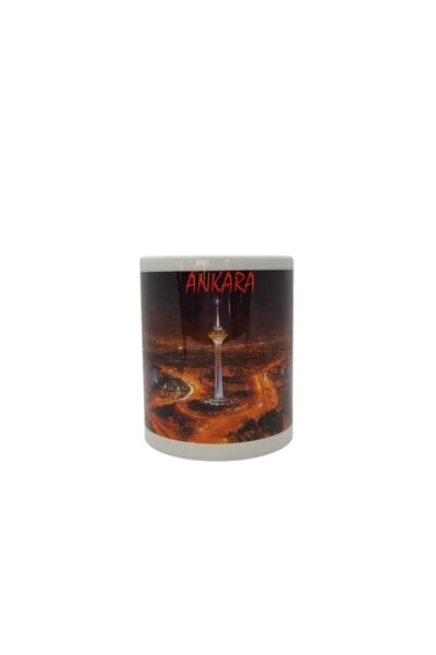 HiperAD Reklam كوب مطبوع سعة 330 مل من البورسلين بتصميم أنقرة