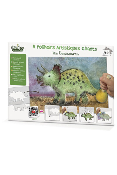 Crealign Set de șabloane de desen - Dinozauri, CREA LIGN