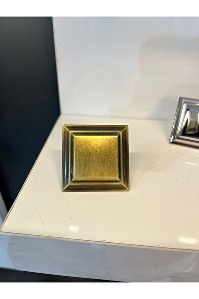 Taşkın Aksesuar Pyramid Metal Knob Handle Antique Yellow Modern Furniture Handle Cabinet Drawer Door Tv Unit Nightstand Console