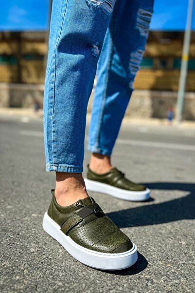 Zerenyus Dobeny Velcro Daily Men's Casual Shoes Khaki