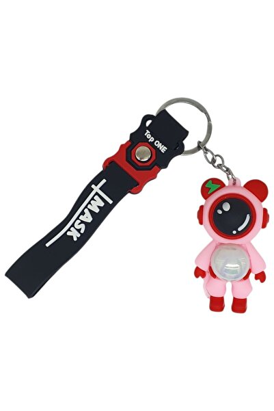 toyigoo Figured and Lighted Silicone Keychain - Astronaut - Pink