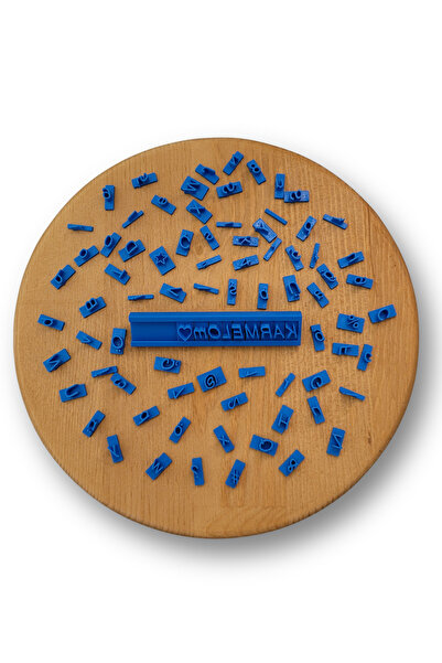 Karmelom Studio Italic Font Letter and Number 86 Piece Stampa Printing Set - for Cookies & Sugar Dough and Soap